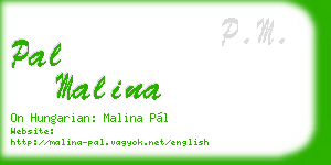 pal malina business card