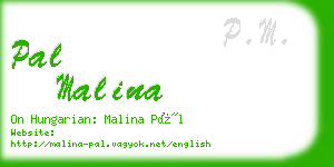 pal malina business card